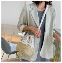 Load image into Gallery viewer, Women's Straw Knitted Shoulder & Handbag