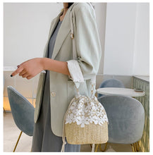 Load image into Gallery viewer, Women's Straw Knitted Shoulder & Handbag