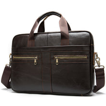 Load image into Gallery viewer, Men's Cowhide Luxury Genuine Leather Briefcase for 15.4" Laptops