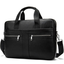 Load image into Gallery viewer, Men's Cowhide Luxury Genuine Leather Briefcase for 15.4" Laptops