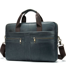 Load image into Gallery viewer, Men's Cowhide Luxury Genuine Leather Briefcase for 15.4" Laptops