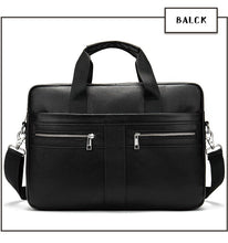 Load image into Gallery viewer, Men's Cowhide Luxury Genuine Leather Briefcase for 15.4" Laptops