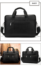 Load image into Gallery viewer, Men's Cowhide Luxury Genuine Leather Briefcase for 15.4" Laptops