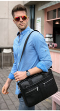 Load image into Gallery viewer, Men's Cowhide Luxury Genuine Leather Briefcase for 15.4" Laptops