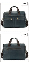 Load image into Gallery viewer, Men's Cowhide Luxury Genuine Leather Briefcase for 15.4" Laptops