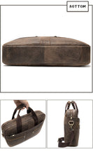 Load image into Gallery viewer, Men's Cowhide Luxury Genuine Leather Briefcase for 15.4" Laptops