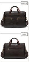 Load image into Gallery viewer, Men's Cowhide Luxury Genuine Leather Briefcase for 15.4" Laptops