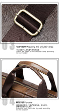 Load image into Gallery viewer, Men's Cowhide Luxury Genuine Leather Briefcase for 15.4" Laptops