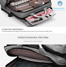 Load image into Gallery viewer, Men's Waterproof Backpack for 14'' Laptops