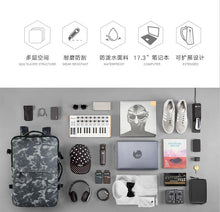 Load image into Gallery viewer, Men's Waterproof Anti-Theft Camouflage Travel Bag for 17.6" Laptops