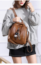 Load image into Gallery viewer, Women's Leather Shoulder Bag & Backack
