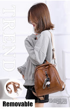 Load image into Gallery viewer, Women's Leather Shoulder Bag & Backack