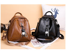 Load image into Gallery viewer, Women's Leather Shoulder Bag & Backack