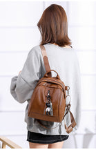 Load image into Gallery viewer, Women's Leather Shoulder Bag & Backack