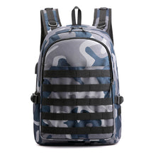Load image into Gallery viewer, Men's PUBG Camouflage Navy Backpack