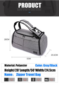 Men's Waterproof Anti-Theft Duffle Travel Bag