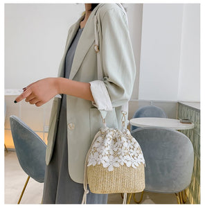 Women's Straw Knitted  Shoulder & Handbag