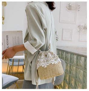 Women's Straw Knitted  Shoulder & Handbag