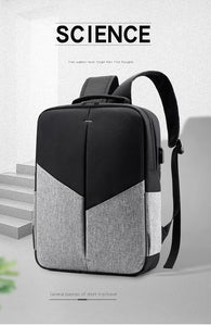 Men's Anti-Theft Waterproof Asymmetric Backpack for 15.6" Laptops