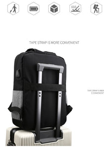 Men's Anti-Theft Waterproof Asymmetric Backpack for 15.6" Laptops