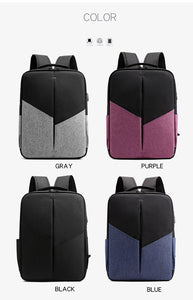 Men's Anti-Theft Waterproof Asymmetric Backpack for 15.6" Laptops