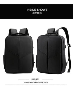 Men's Anti-Theft Waterproof Asymmetric Backpack for 15.6" Laptops