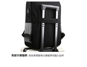 Men's Anti-Theft Waterproof Asymmetric Backpack for 15.6" Laptops