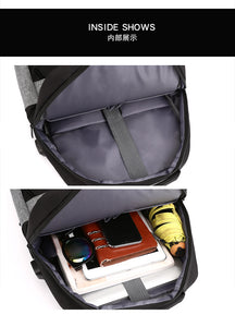 Men's Anti-Theft Waterproof Asymmetric Backpack for 15.6" Laptops