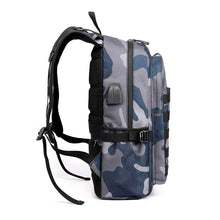 Load image into Gallery viewer, Men&#39;s PUBG Camouflage Navy Backpack
