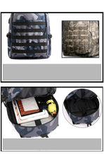 Load image into Gallery viewer, Men&#39;s PUBG Camouflage Navy Backpack
