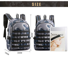 Load image into Gallery viewer, Men&#39;s PUBG Camouflage Navy Backpack
