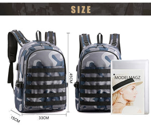 Men's PUBG Camouflage Navy Backpack