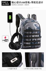 Men's PUBG Camouflage Navy Backpack