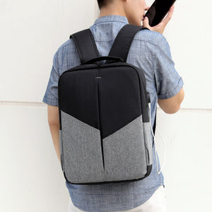 Men's Anti-Theft Waterproof Asymmetric Backpack for 15.6" Laptops