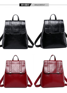 Women's Cowhide Genuine Leather Backpack