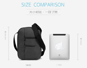 Men's Waterproof Zipper Messenger Shoulder Bag for iPad 9.7"